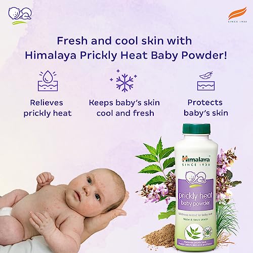 Himalaya Baby Prickly Heat Powder with Vetiver and Neem, Pack of 1 - 200g