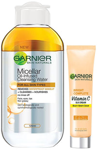 Garnier Bright Complete Vitamin C BB Cream 30g & Garnier Skin Naturals, Micellar Oil-Infused Cleansing Water, 125ml