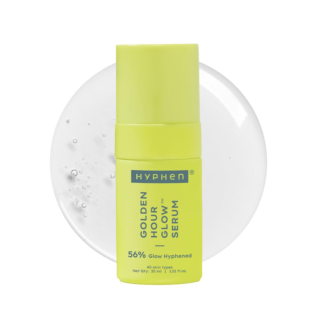 Hyphen Golden Hour Glow Face Serum with Niacinamide, Alpha Arbutin, Hyaluronic Acid Moisturizer, Aloe Vera Extract & Kakadu Plum| Non Sticky Serum for Men & Women & All Skin Types | 30Ml