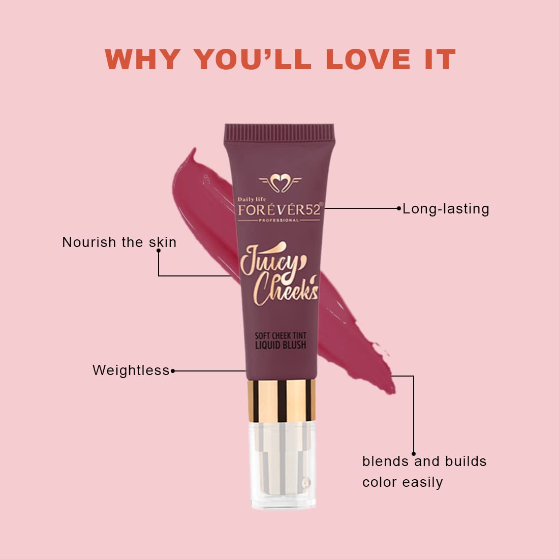 Daily Life Forever52 SOFT CHEEK TINT LIQUID BLUSH,Long Lasting With Lightweight formula For Perfect Face Makeup JCB006