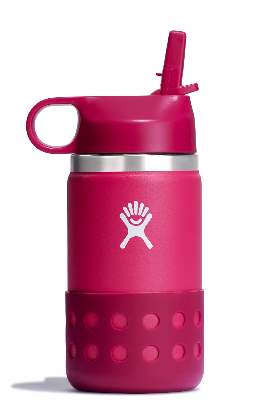 Hydro Flask Kids Wide Mouth Straw Cap And Boot Peony 12 Oz