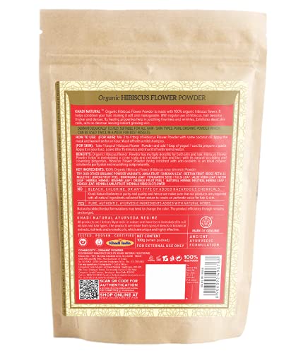 KHADI NATURAL Organic Powder Pack of 3 (Neem + Hibiscus + Orange Peel) (Net Qt. 3x100) 300gm
