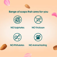 Himalaya Herbals Almond and Rose Soap, 125g (Pack of 6)