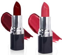 Barva Natural & Moisturising Lipsticks made using Clarified Butter, Kokum butter and Mineral Colours, 4.3g (Pack of 2) (Wine Red 616 & Fuchsia 336)