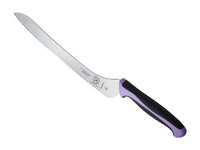 Mercer Culinary Millennia Colors Bread Knife, 9-Inch Offset Wavy Edge, Purple Offset Wavy Edge Bread Knife 9