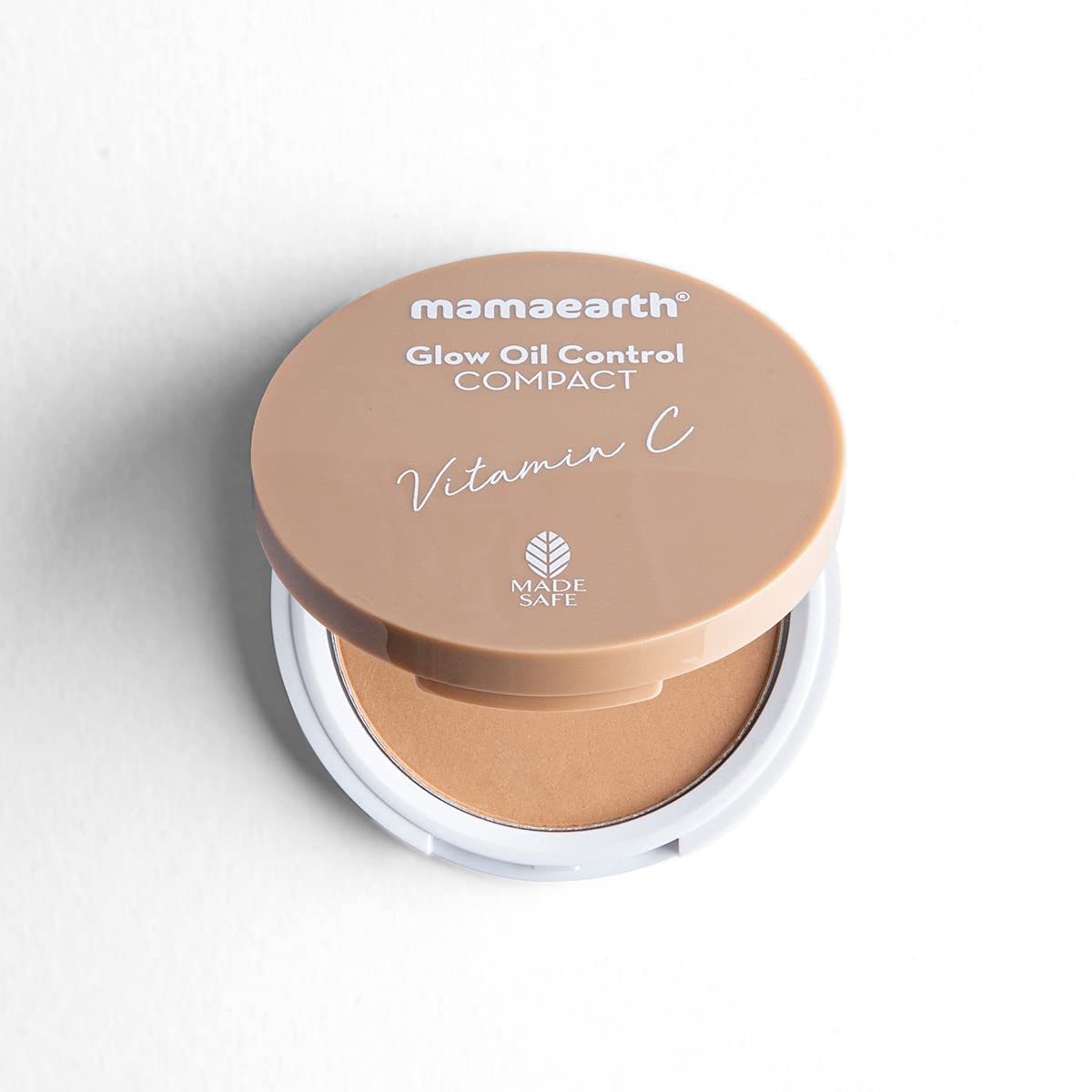 Mamaearth Glow Oil Control Compact Spf 30 With Vitamin C & Turmeric For 2X Instant Glow, All, Natural - Matte, Beige
