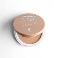 Mamaearth Glow Oil Control Compact Spf 30 With Vitamin C & Turmeric For 2X Instant Glow, All, Natural - Matte, Beige