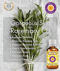 Deve Herbes Rosemary Essential Oil (Rosmarinus officinalis) for Healthy Hair Pure | Non-Sticky | Non-greasy | Lightweight | Men & Women | All Hair Types | 30ml