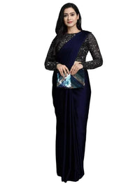 Regolith Designer Sarees for Women 's  Georgette ready to wear sarees for women With Fancy Saree Blouse Piece