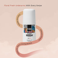 FURR 4% AHA BHA Underarm Roll On with Kojic Acid | Lush Flora Fragrance | 40ml | Helps Reduce Pigmentation, Prevents Body Odour & Brightens Skin | Dermatologically Tested | Antiperspirant