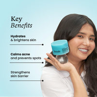 Foxtale Oil-Free Gel Moisturizer for Face | Hyaluronic Acid, Niacinamide, Betaine, Marine Algae| Boosts Hydration, Brightens Skin, Soothes Acne| Lightweight for Oily, Acne-Prone Skin |Men & Women-100g