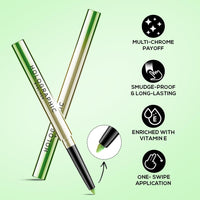 RENEE Holographic Eyeliner, Smudge-Proof & Long-Lasting, Easy Glide & Quick-Drying Formula with Monochrome Effect, Intense Color Pay-Off, Infused with Vitamin E, 02 Saturn