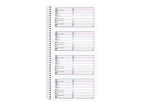 Adams Spiral Petty Cash Book, 2-Part, Carbonless, 4 Messages per Page, 200 Sets per Book (SC1156)