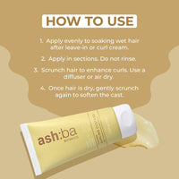 Ashba Botanics Flaxseed Curling Custard For Wavy, Curly, Frizzy & Coily Hair | Argan, Avacado Oil, Shea Butter | Provides Moisture, Controls Frizz, Strong Hold | Phthalates & Parabens Free (ml, 175)