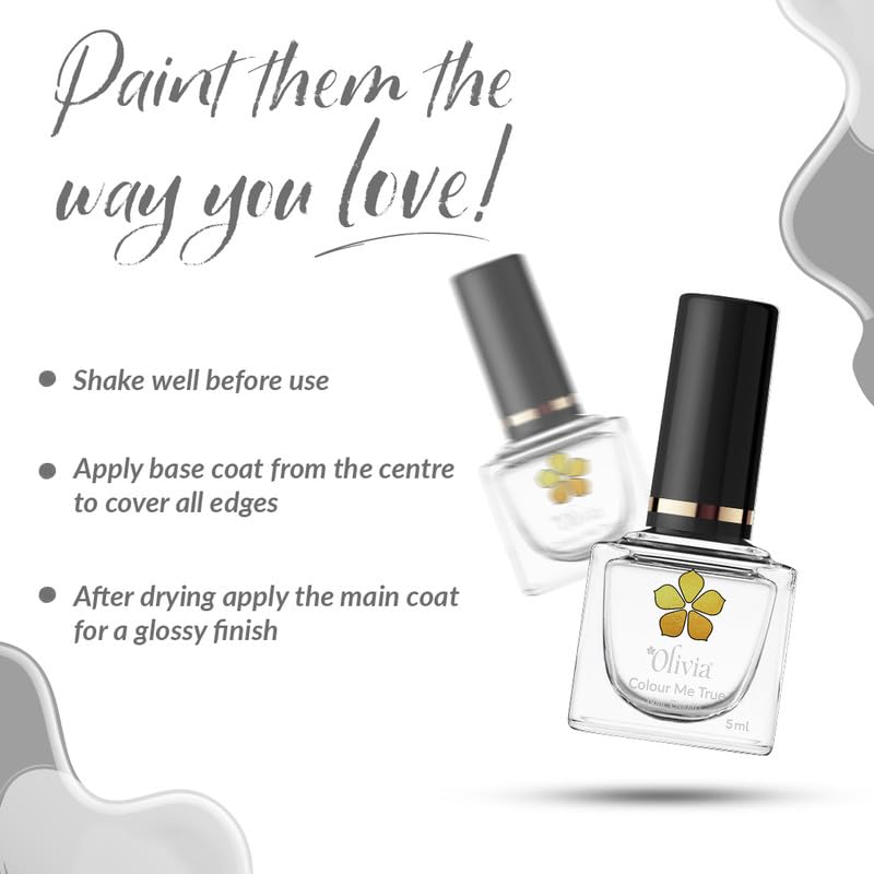 Olivia Nail Paint for Glossy Finish - 5ml (5 Top Coat)