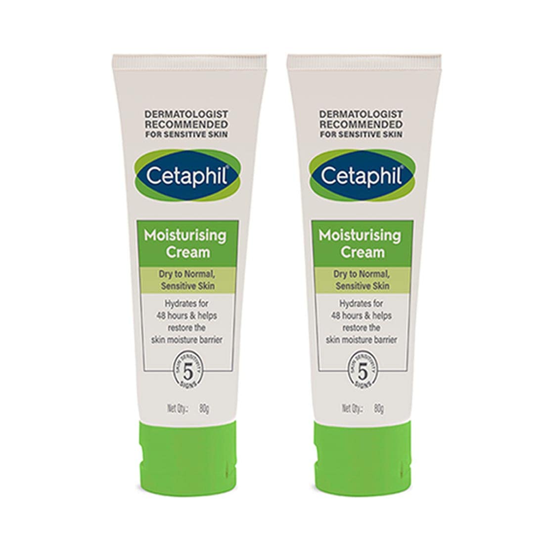 Cetaphil Moisturising Cream 80 gm (Pack of 2)