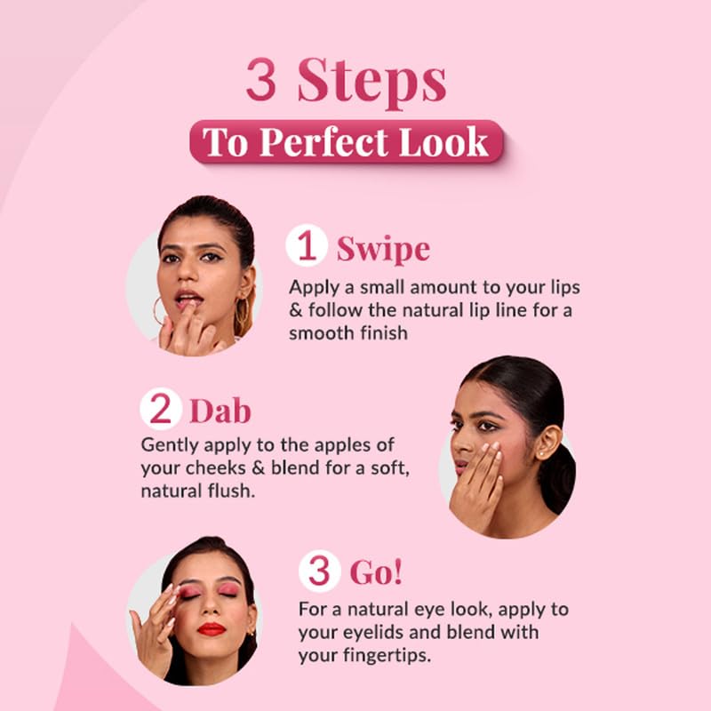 Olivia Tints & Tones for Lip, Cheek & Eye | Brown Lip & Cheek Tint (Cinnamon Touch - 05) | Easy to Blend, Long-lasting with Soft Creamy Finish | Parabens Free, No Harmful Colours or Preservatives | 5g