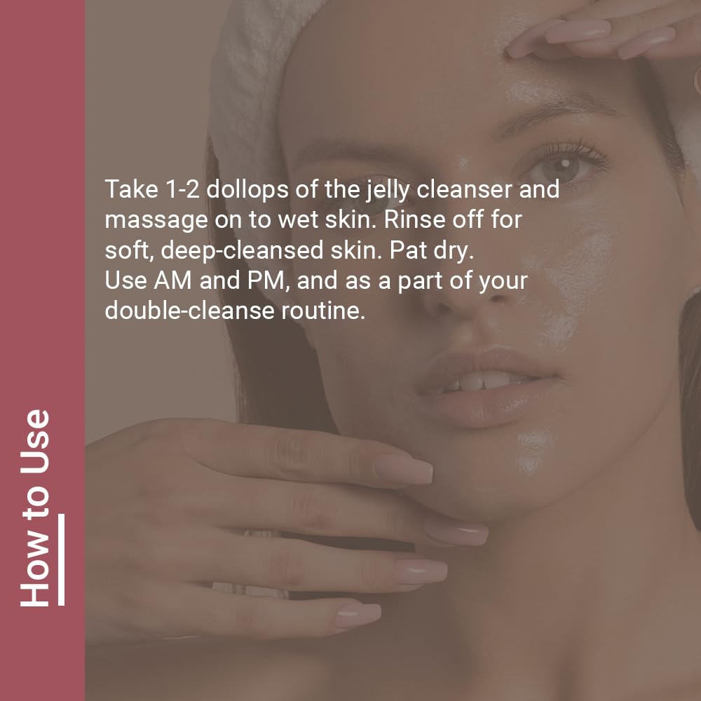 Neude Jelliciously Clean Face Wash 100ml pH 5.5 for Sensitive Skin Gel Face Cleanser with Double Milk Actives Lactobionic Acid & Lactic Acid - Deep Cleansing Brightening & Elasticity Boosting Formula