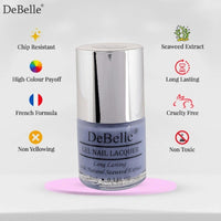 DeBelle Gel Creme Finish Nail Polish Blueberry Bliss (Light Lavender), 8 Ml - Enriched With Natural Seaweed Extract, Cruelty Free, Toxic Free