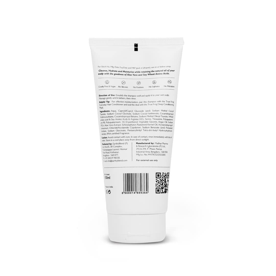 TRue FRoG Everyday Hair Conditioner To Smoothen Hair And Fight Frizz With White Lotus Flower Extract And Avocado Butte For All Hair Types - 150 Ml,1 Count