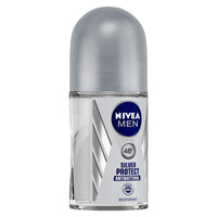 Nivea Body Lotion, Extra Whitening Cell Repair SPF 15, For All Skin Types, 400ml & Men Deodorant Roll On, Silver Protect, 50ml