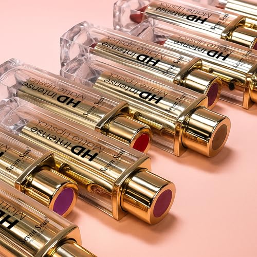Seven Seas HD Intense Matte Lipstick | Non-Transfer | Lipstick For Women (602-Crimson1, 3.5G)
