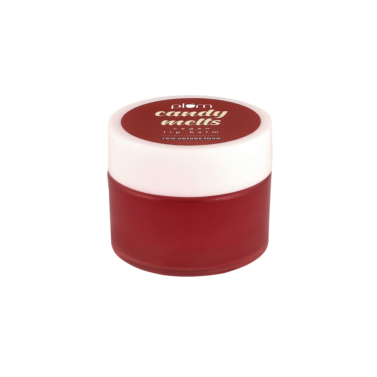 Plum Candy Melts Vegan Lip Balm | Red Velvet Love | Intense Moisturization | Natural UV Protection | Shea Butter & Cocoa Butter Infused | Cruelty Free & Paraben Free | 12g