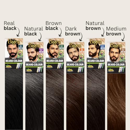 Bigen Men's  Beard Color Medium Brown 20gm+20gm -105, 102 g