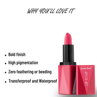 Seven Seas Lip To Lip Matte Full Coverage Long Lasting Lipstick | Smooth Application |Transferproof & Smudge Proof | Highly Pigemented Lipstick for Women (Chestnut Rose)