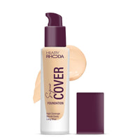 Hilary Rhoda Super Cover Foundation for All Skin Types|Blemish Free|High Coverage & Waterproof Foundation|24-Hour Stay & Non-Sticky Formula|Matte Finish|Blends Flawlessly|30g (Shell White| Shade 01)