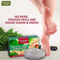 Vaadi Herbals Elbow Foot Knee Scrub With Almond And Walnut Scrub Soap, 75g (Pack Of 6)