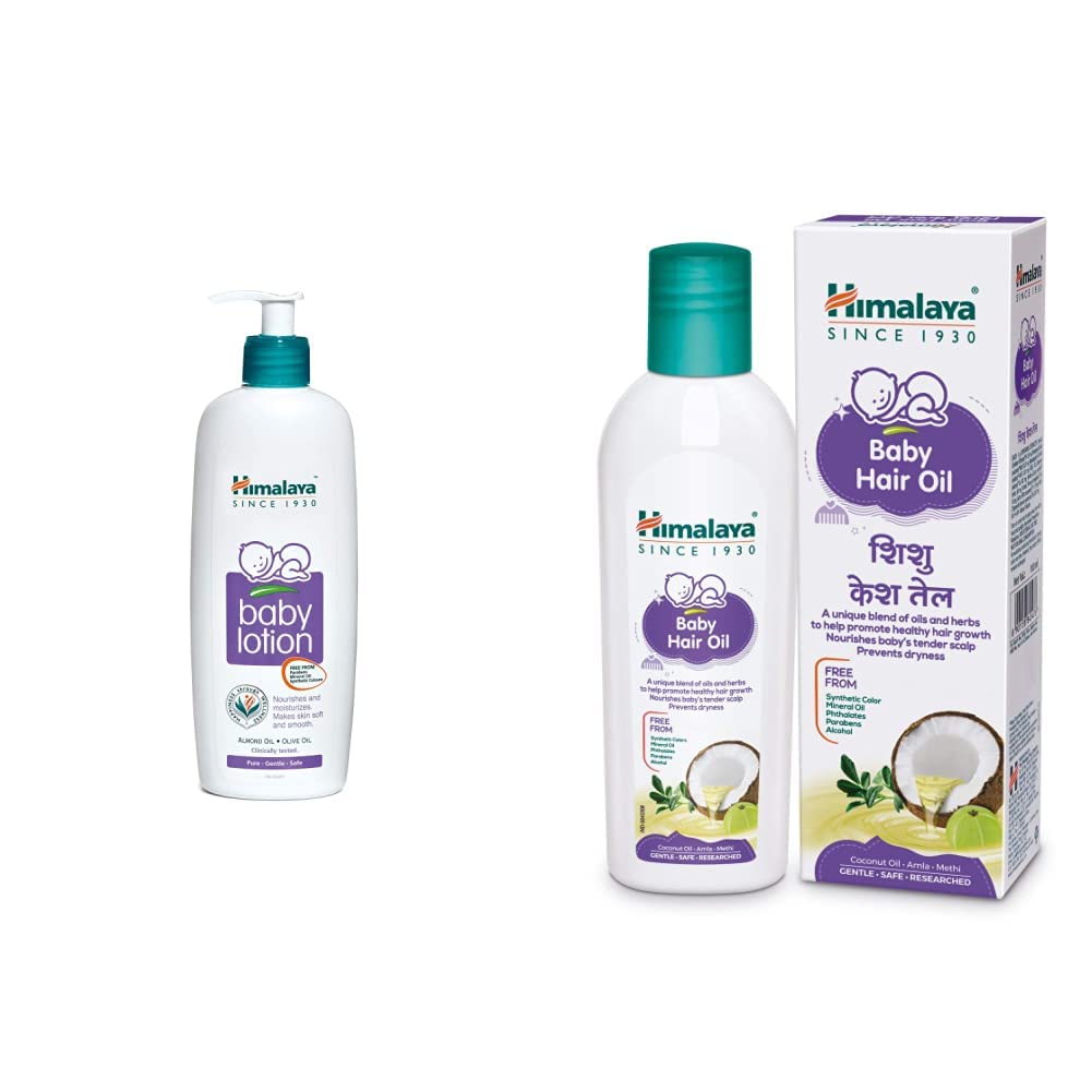 Himalaya Baby Lotion (400ml) & Himalaya Baby Hair Oil 100 ml