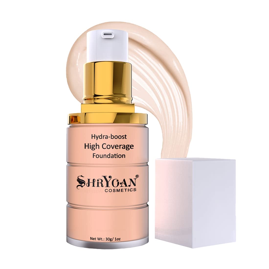 Shryoan Hydra-boost High Coverage Foundation| For Long Lasting Glow & Matte Finish with Full Coverage Foundation (30gm) (Shade 01)