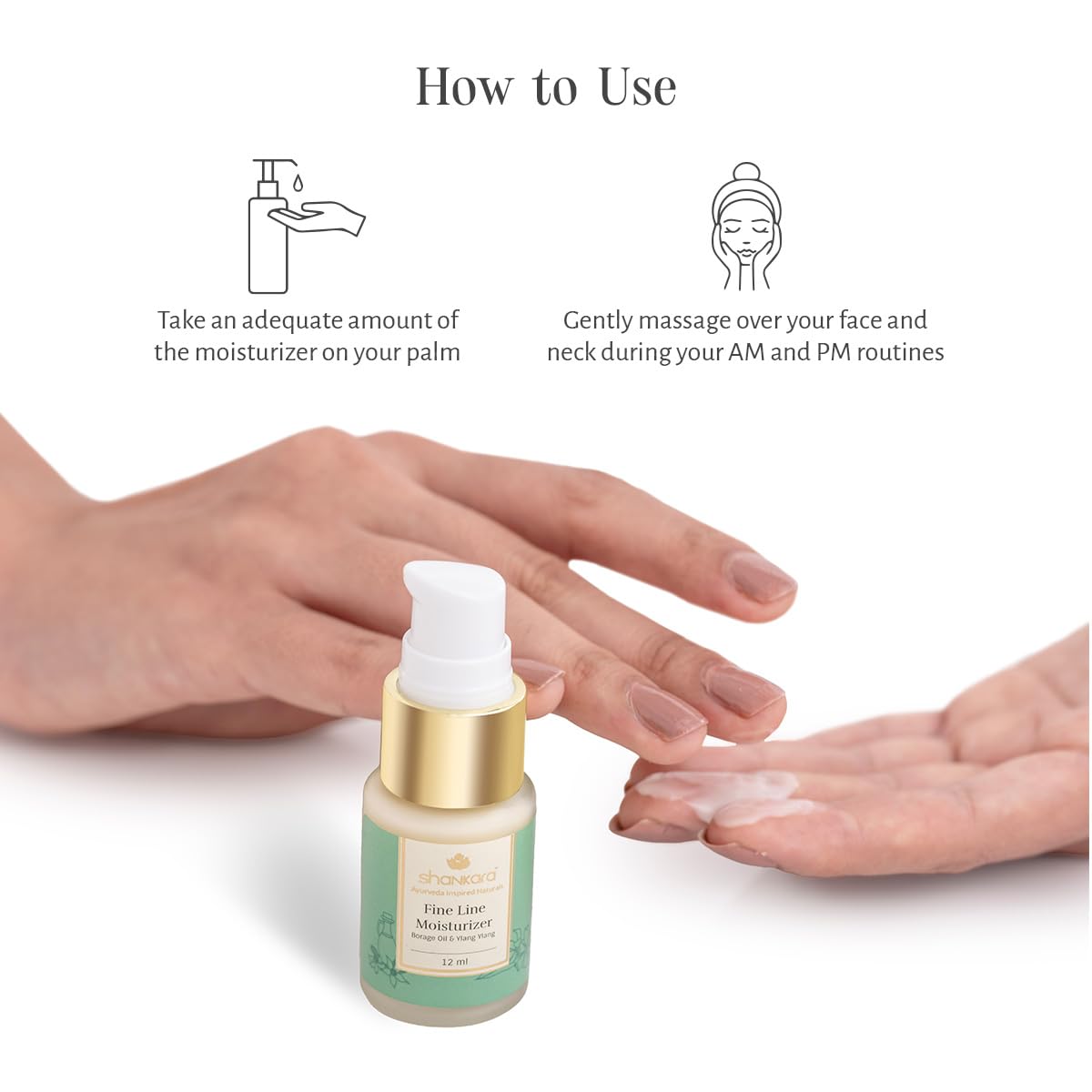 Shankara Fine Line Moisturizer With Borage Oil and Ylang Ylang - Natural Advanced Antioxidant Cream for Combination and Sensitive Skin with Ayurvedic Extracts, Anti-Aging & Deep Moisturizing - 12ml