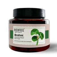 Richfeel Brahmi Intensive Repair Hair Pack | Controls Hair Fall | Treats Damage, Split Ends and Breakage | Deep Conditioning |Trichologist Formulated | 500g