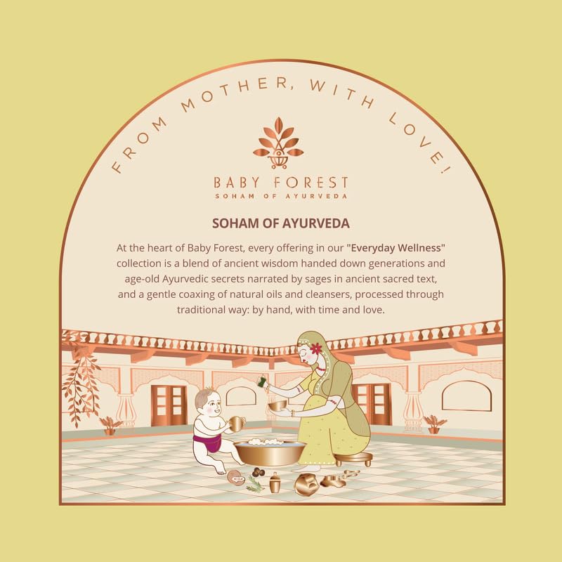 Baby Forest Mridul Patra Ayurvedic Baby Dish Cleanser | Mixture of 5 Organic Herbs & Fruits Extract | Vegan & Sulphate-Free | for Baby Feeding Bottle & Utensils | 300 ml