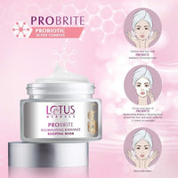 Lotus Herbals Probrite Illuminating Radiance Cream 50gm, Radiance Sleeping Mask 50gm set of 2