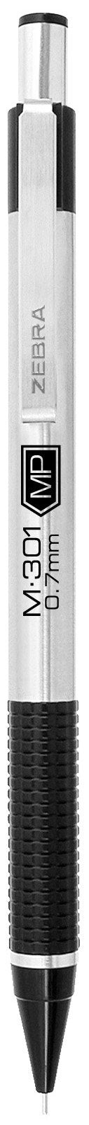 M-301 Mechanical Pencil, Stainless Steel Barrel, Medium Point, 0.7mm, Black Grip, 12-Pack 12 Count (Pack of 1)