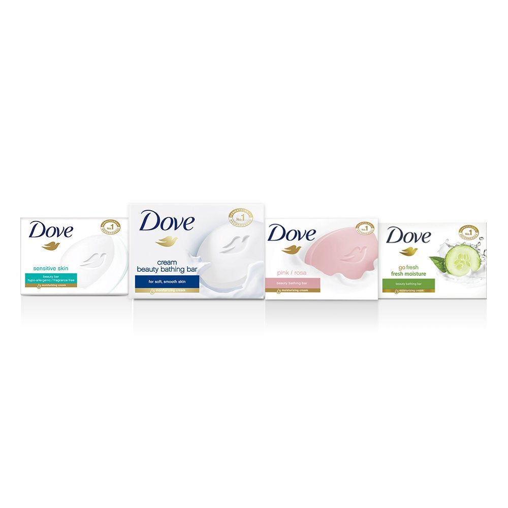 Dove Cream Beauty Bathing Bar With ¼ Moisturizing Cream To Give You Softer, Smoother Skin, 100 g