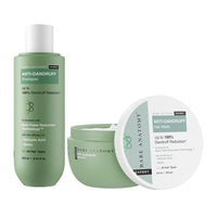 Bare Anatomy Anti Dandruff Shampoo & Conditioner Mask | Reduces Upto 100% Dandruff & Strengthens Hair | With Salicylic Acid & Biotin | Paraben & Sulphate Free | Women & Men | 250ml + 250g