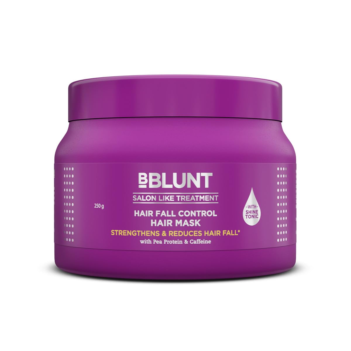 BBLUNT Hair Fall Control Hair Mask with Pea Protein & Caffeine for Stronger Hair-250 g | Reduces Hair Fall | Strengthens Hair | Enriched with Shine Tonic