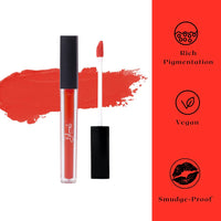 Bloom Beauty Liquid Lipstick, Velvet Matte Finish, Lightweight & Hydrating | Long-Lasting Wear, (Sunset Coral)