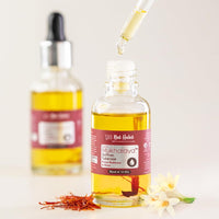 Nat Habit Saffron Tuberose Mukhalaya, Face Oil For Radiance & Glow, with Blend of 15 Cold Pressed Oils To Brighten Skin & Remove Dullness,No Mineral Oil or Chemical (30ml)