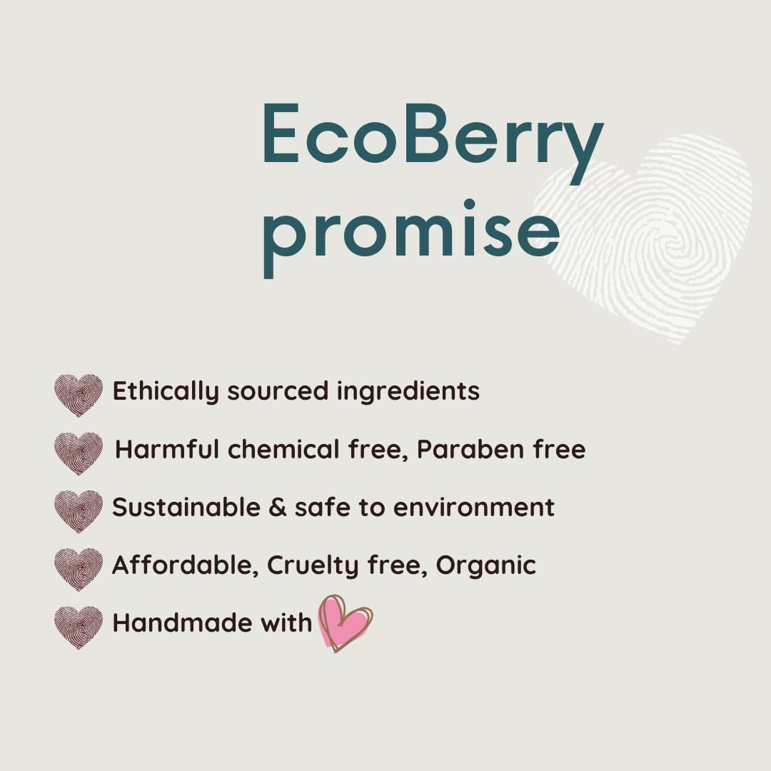 EcoBerry Rice Coconut Milk Face Wash Powder | Talc Free, Hypoallergenic, Sensitive Skin 100% Pure, Organic | Natural | Alcohol Free | Preservative Free | Chemical Free | Vegan, 30g