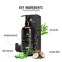 Avimee Herbal Kunwar Charcoal Face Wash I For Oil & Dust Free Skin That Glows From Within | Deep Cleaning With Activated Charcoal & Neem Extracts | 400 ml