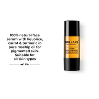Brillare Professional Skin Brightening Power Drops, 100% Natural Face Serum With Rosehip and Sandalwood (15 ML), Zero Chemicals