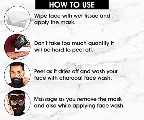 Urbangabru Combo - Peel Off Mask (60 Gm) for Remove Blackheads & Whiteheads and Anti Pollution Charcoal Face Wash (120 Gm) for Deep Pore Cleaning - Face Care Kit