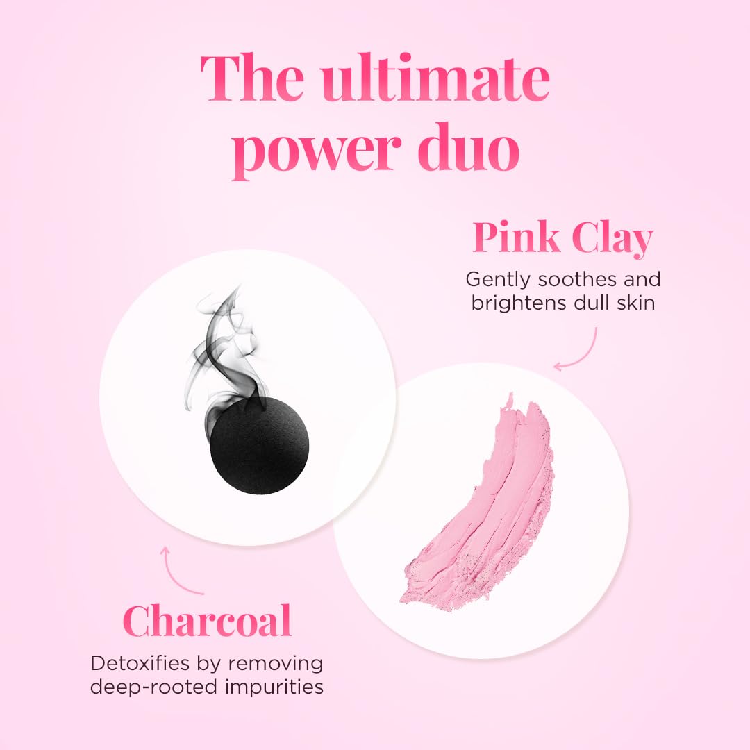 Everyuth Naturals Anti Pollution Pink Clay & Charcoal Sheet Mask Pack of 3