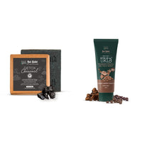 Nat Habit Cold Processed Charcoal Soap 125g & Roasted Chicory Tikta - Face Wash Combo For Oil Control & Pollution