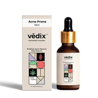 Vedix Face Serum, Customised Ayurvedic Prakhya Acne Rescue Face Serum for Acne Prone Skin With Aloe Vera + Vacha + Bakuchi - 20 ml